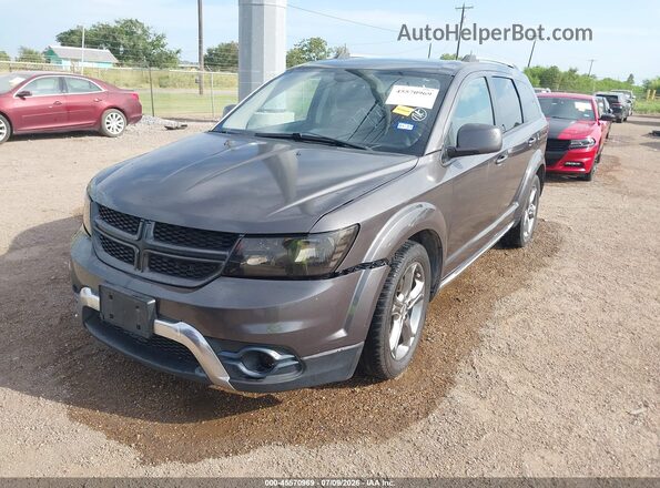 3C4PDCGB2HT684804 2017 DODGE JOURNEY Gray Առջևի ձախ երեք քառորդ տեսարան