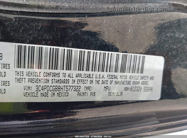 3C4PDCGB8HT577322 2017 DODGE JOURNEY Черный Вид подкапотного пространства