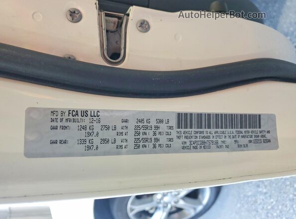 3C4PDCGB8HT579166 2017 DODGE JOURNEY Белый Вид наклейки с VIN-кодом