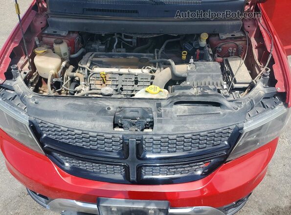 3C4PDCGBXHT559811 2017 DODGE JOURNEY Red ძრავის განყოფილების ხედი