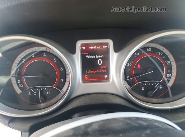 3C4PDCGBXHT559811 2017 DODGE JOURNEY Red ხელსაწყოთა პანელის ხედი