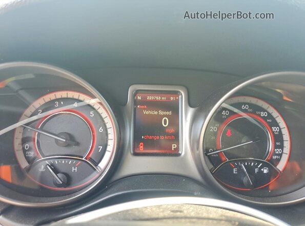 3C4PDCGG5HT555645 2017 DODGE JOURNEY White Սարքավորումների վահանակի տեսք