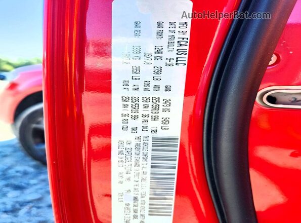 3C4PDCGG9JT513744 2018 DODGE JOURNEY Red Vista de la etiqueta del VIN