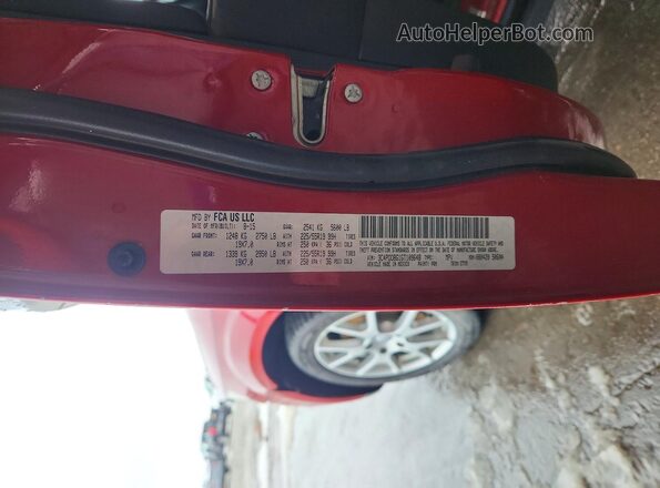 3C4PDDBG1GT109648 2016 DODGE JOURNEY Red Vista de la etiqueta del VIN