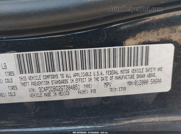 3C4PDDBG2GT204851 2016 DODGE JOURNEY Black Շարժիչի բաժամունքի տեսք