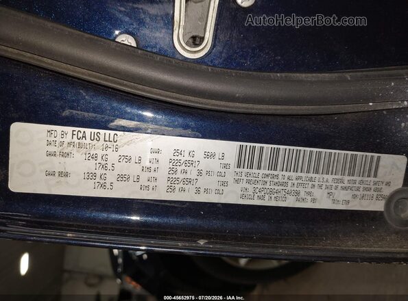 3C4PDDBG4HT540390 2017 DODGE JOURNEY Purple Widok komory silnika
