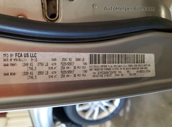 3C4PDDBG8HT520787 2017 DODGE JOURNEY Silver Սալոնի 360 աստիճան տեսք