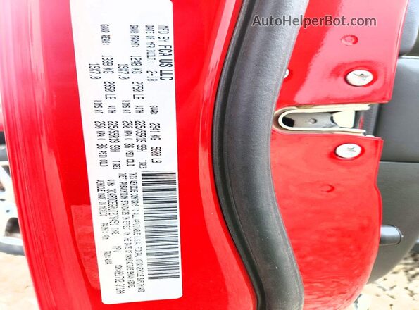 3C4PDDEG0JT278451 2018 DODGE JOURNEY Red VIN sticker view