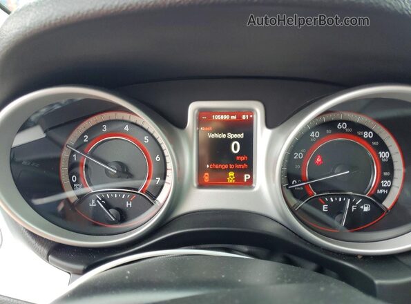 3C4PDDEG1HT505317 2017 DODGE JOURNEY Red Widok zestawu wskaźników