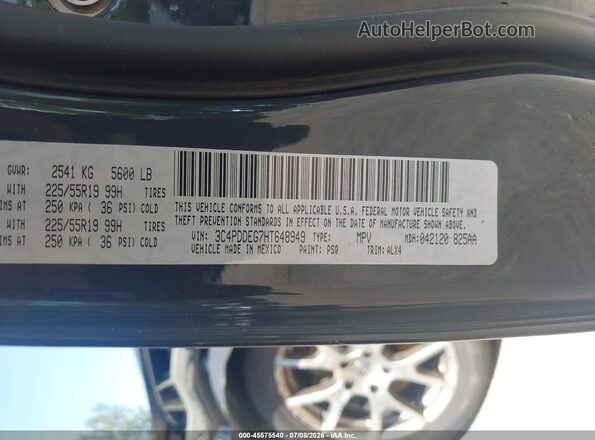 3C4PDDEG7HT648949 2017 DODGE JOURNEY Gray Vista del compartimento del motor