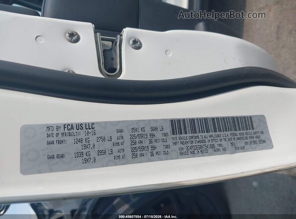 3C4PDDEG8HT541828 2017 DODGE JOURNEY White Vista del compartimento del motor