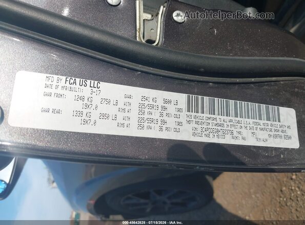 3C4PDDEG8HT623736 2017 DODGE JOURNEY Черный Вид подкапотного пространства