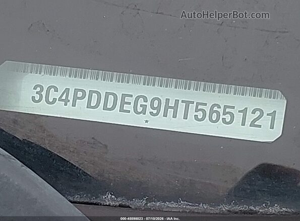 3C4PDDEG9HT565121 2017 DODGE JOURNEY Black Вид підкапотного простору