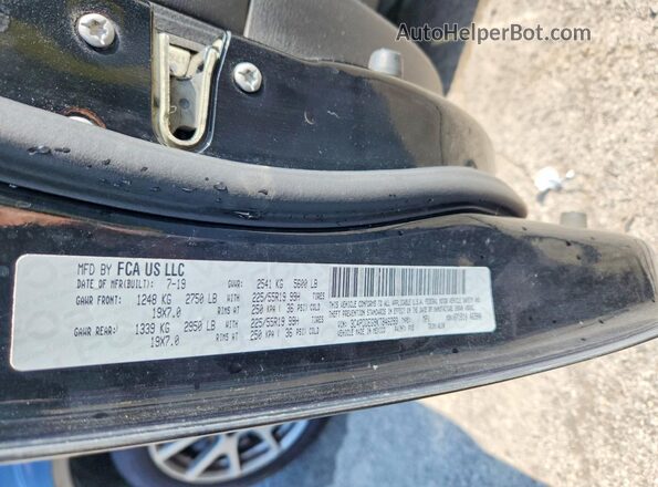 3C4PDDEG9KT846293 2019 DODGE JOURNEY Black VIN კოდის სტიკერის ხედი