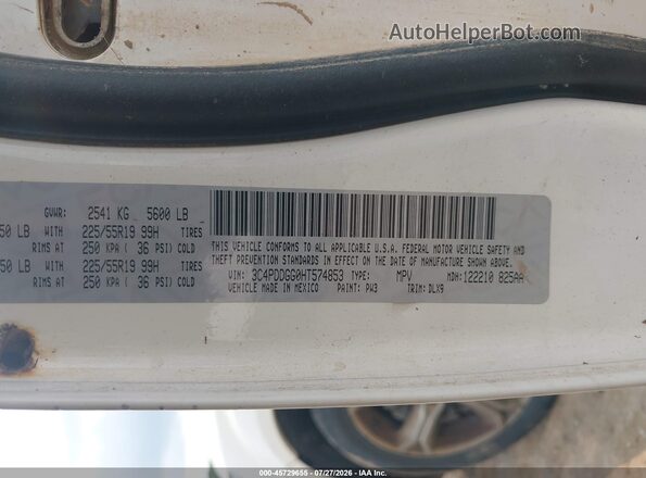 3C4PDDGG0HT574853 2017 DODGE JOURNEY White ძრავის განყოფილების ხედი