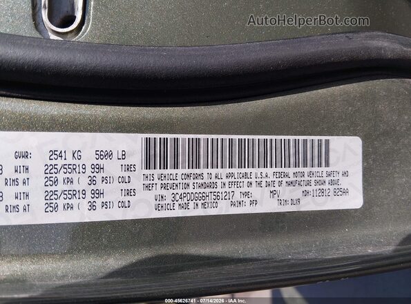 3C4PDDGG6HT561217 2017 DODGE JOURNEY Серый Вид подкапотного пространства