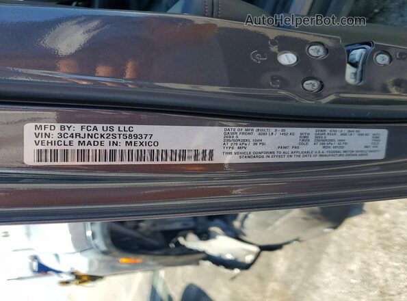 3C4RJNCK2ST589377 2025 JEEP WAGONEER Gray Вид наклейки з VIN-кодом