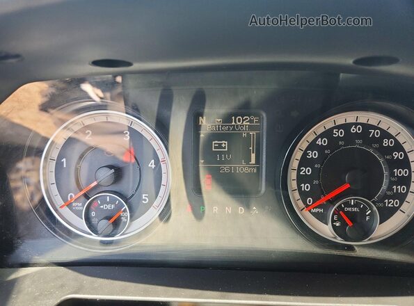 3C63RRGL1HG717819 2017 RAM 3500 Белый Вид щитка приборов
