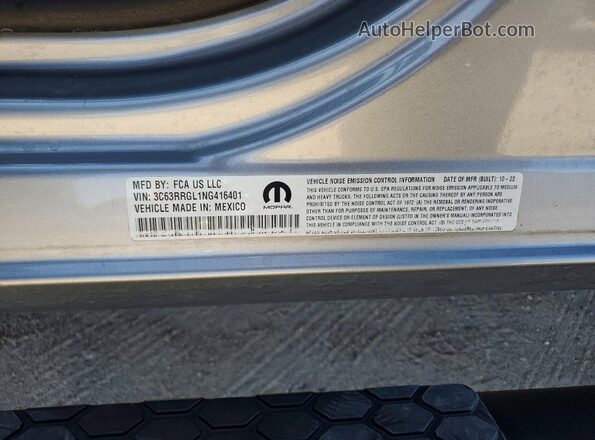 3C63RRGL1NG416401 2022 RAM 3500 Gray Vista del compartimento del motor