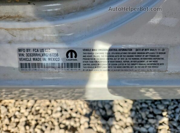 3C63RRHLXRG187236 2024 RAM 3500 Белый Вид подкапотного пространства