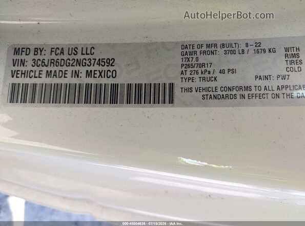 3C6JR6DG2NG374592 2022 RAM 1500 CLASSIC Gray Engine compartment view
