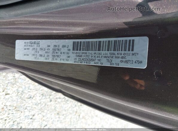 3C6JR6DG3KG505847 2019 RAM 1500 CLASSIC Brown Շարժիչի բաժամունքի տեսք