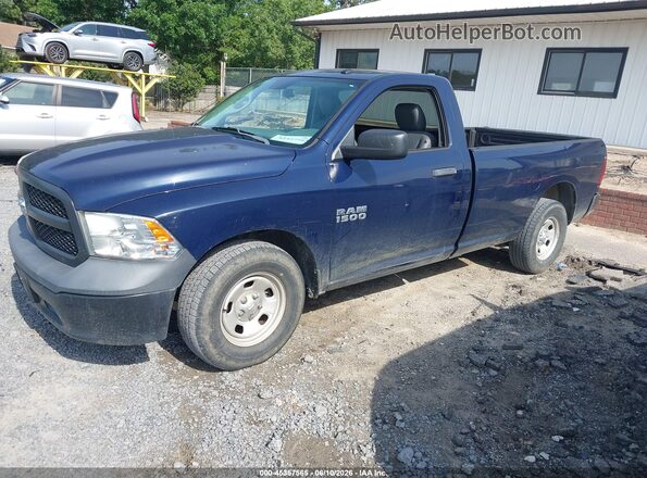 3C6JR6DG8JG323575 2018 RAM 1500 Dark Blue Առջևի ձախ երեք քառորդ տեսարան