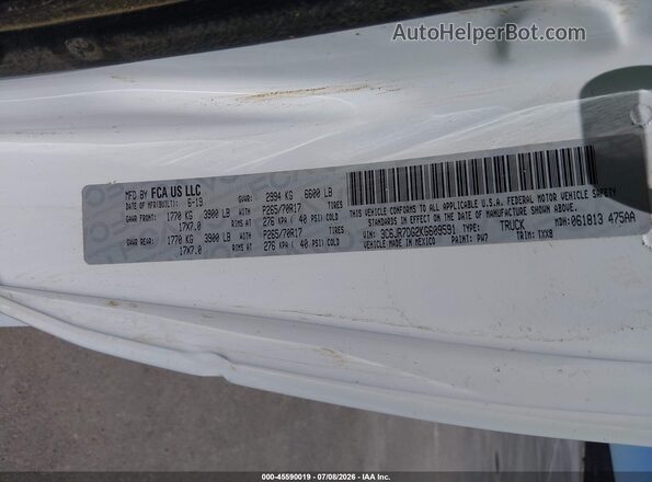 3C6JR7DG2KG609591 2019 RAM 1500 CLASSIC White Engine compartment view