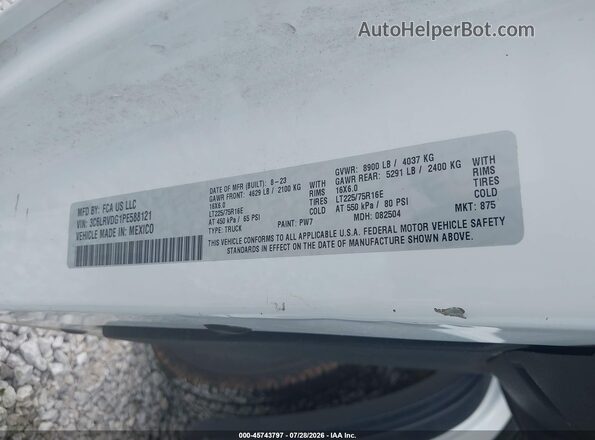 3C6LRVDG1PE588121 2023 RAM PROMASTER 2500 White Շարժիչի բաժամունքի տեսք
