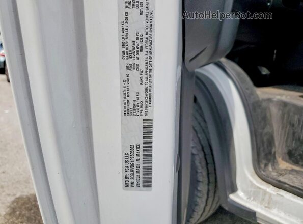 3C6LRVDG1PE605662 2023 RAM PROMASTER White Vista de la etiqueta del VIN