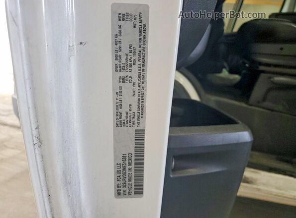 3C6LRVDG3ME516381 2021 RAM PROMASTER White VIN კოდის სტიკერის ხედი