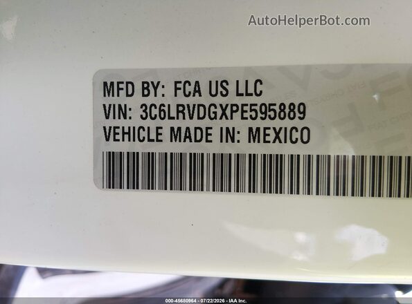 3C6LRVDGXPE595889 2023 RAM PROMASTER 2500 White Вид підкапотного простору