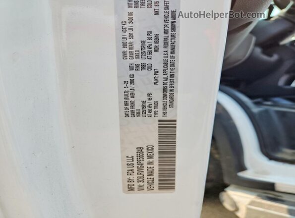 3C6LRVVG4PE565849 2023 RAM PROMASTER White Widok naklejki z numerem VIN
