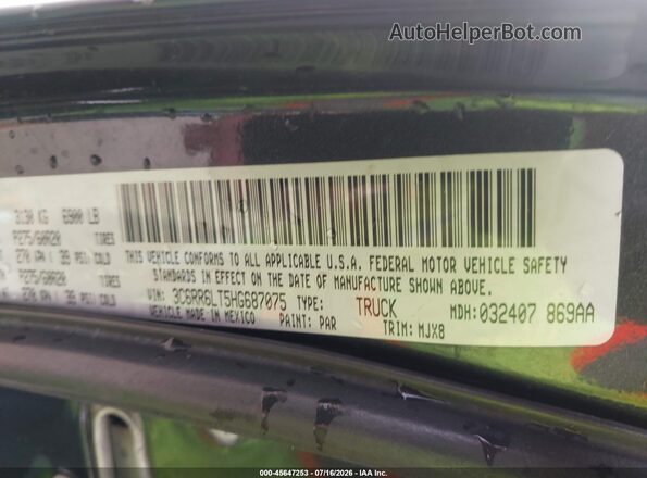 3C6RR6LT5HG687075 2017 RAM 1500 Gray Engine compartment view