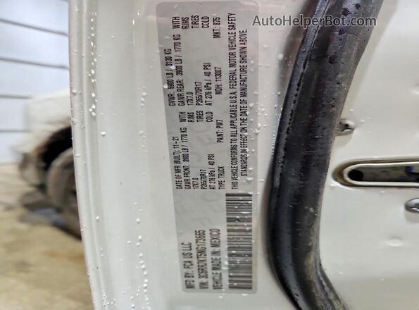 3C6RR7KT5NG173665 2022 RAM 1500 Белый Вид подкапотного пространства