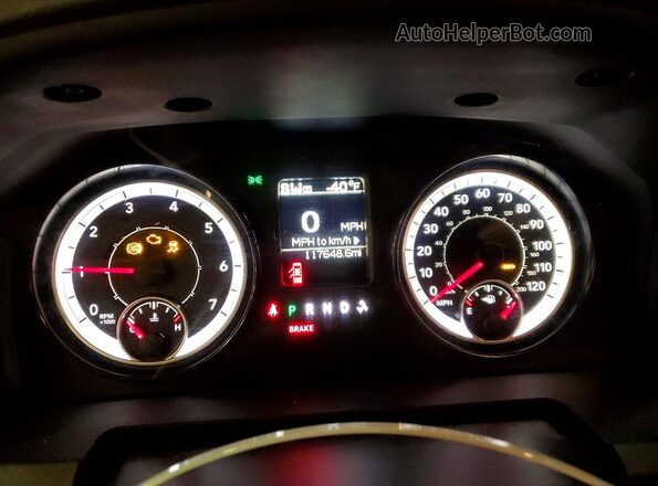 3C6RR7KT6HG631234 2017 RAM 1500 White Vista del cuadro de instrumentos