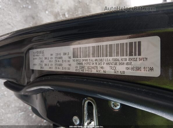 3C6RR7LT8GG344278 2016 RAM 1500 Gray Շարժիչի բաժամունքի տեսք