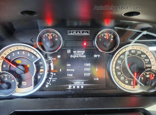 3C6RR7LTXHG689488 2017 RAM 1500 Black Widok zestawu wskaźników