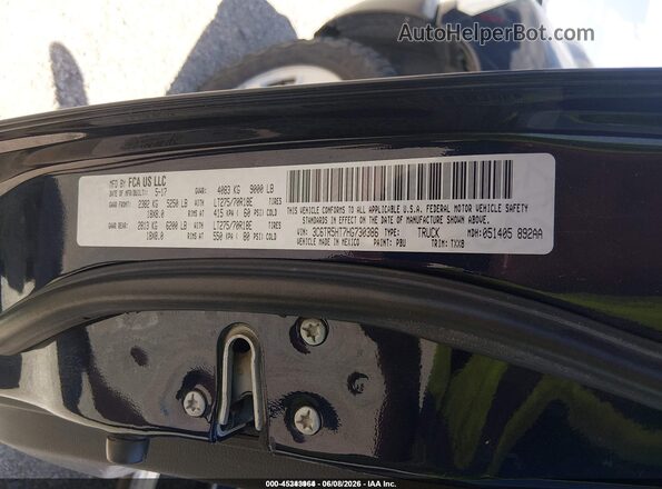 3C6TR5HT7HG730386 2017 RAM 2500 Синий Вид подкапотного пространства