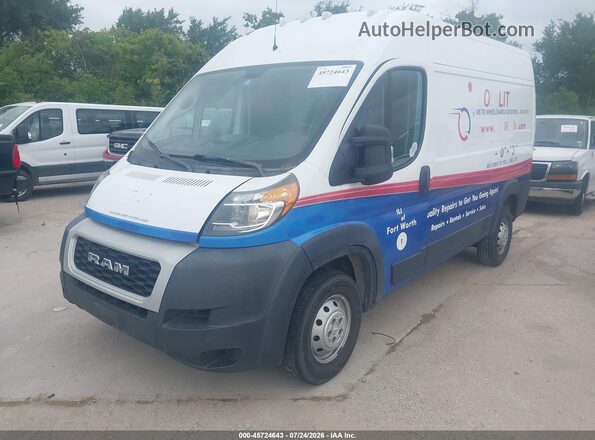 3C6TRVBG6LE103064 2020 RAM PROMASTER 1500 White წინა მარცხენა ხედი სამი მეოთხედიდან