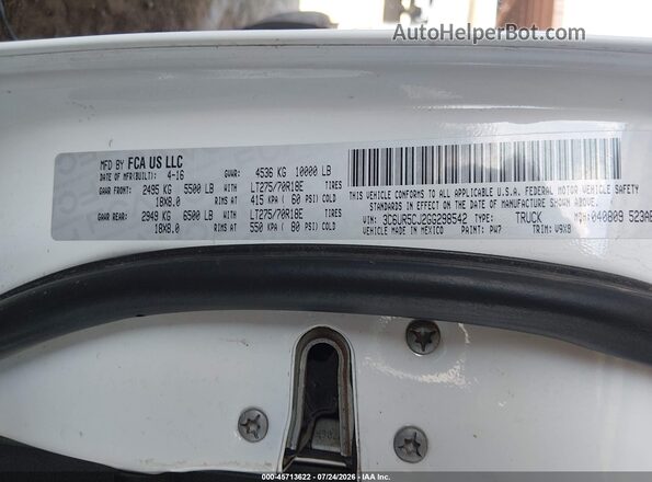 3C6UR5CJ2GG298542 2016 RAM 2500 White Vista del compartimento del motor