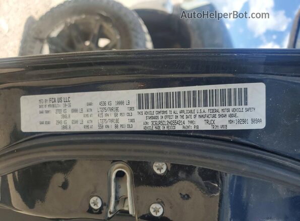 3C6UR5CL2HG554214 2017 RAM 2500 Black Widok naklejki z numerem VIN