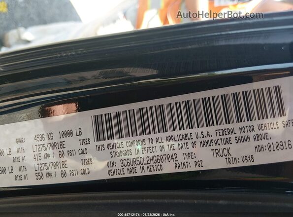 3C6UR5CL2HG607042 2017 RAM 2500 Black Widok komory silnika