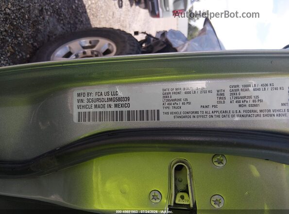 3C6UR5DL8MG580339 2021 DODGE 2500 Серый Вид наклейки с VIN-кодом