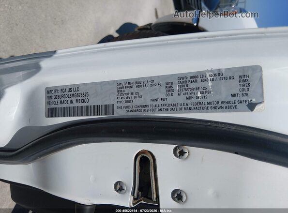 3C6UR5DL8MG676875 2021 RAM 2500 White Вид підкапотного простору
