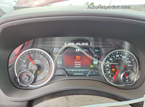 3C6UR5DL9RG278338 2024 RAM 2500 Red Instrument cluster view