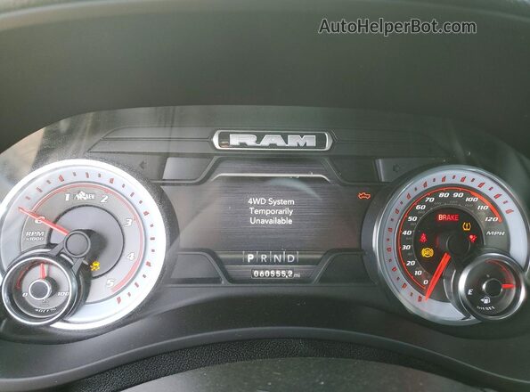 3C6UR5FL1NG114993 2022 RAM 2500 Black Widok zestawu wskaźników