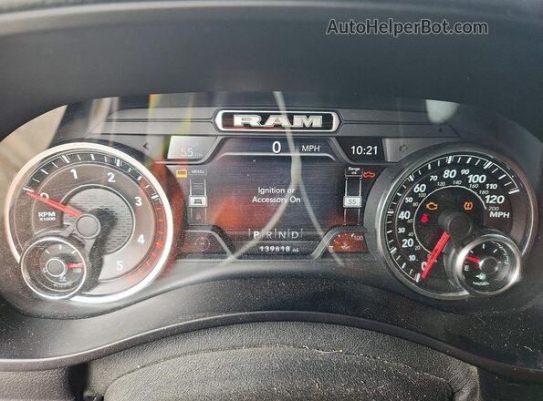 3C6UR5FL4MG544287 2021 RAM 2500 Silver Вид щитка приладів