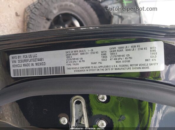 3C6UR5FL4TG274461 2026 RAM 2500 Black Շարժիչի բաժամունքի տեսք