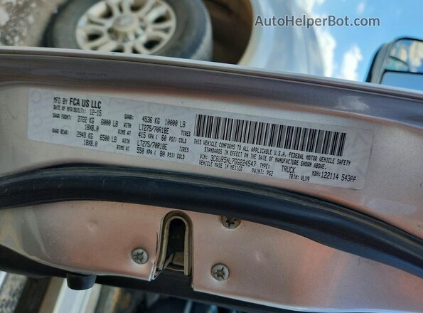3C6UR5NL7GG224547 2016 RAM 2500 Silver Вид підкапотного простору